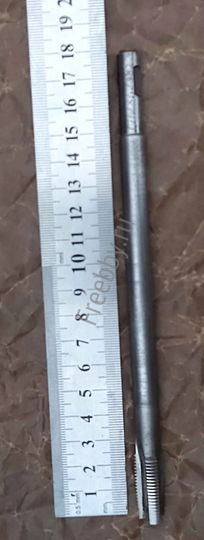 Метчик левый М12х1,25LH; Р6М5, гаечный, 180/25 мм, прямой хвостовик.