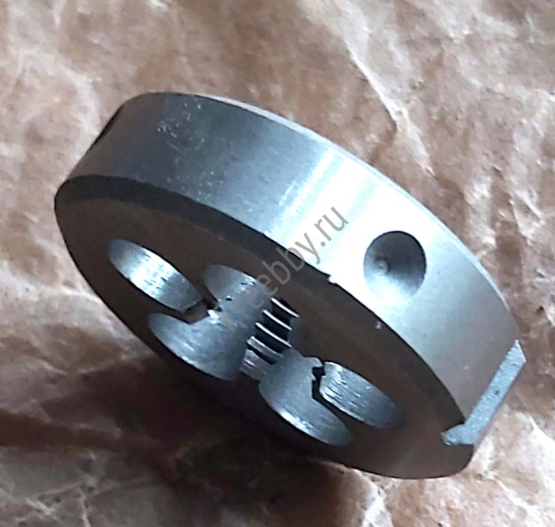 Плашка М12х1,25; 9ХС, 38/10 мм, мелкий шаг, ГОСТ 7740-71.