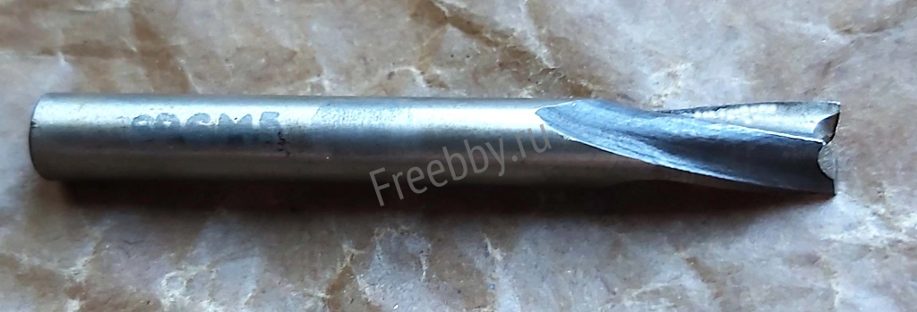 Фреза шпоночная 6,0 мм, ц/х, Z2, Р6М5, 52/8 мм, ГОСТ 9140-78.