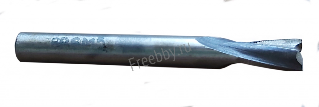 Фреза шпоночная 6,0 мм, ц/х, Z2, Р6М5, 52/8 мм, ГОСТ 9140-78.