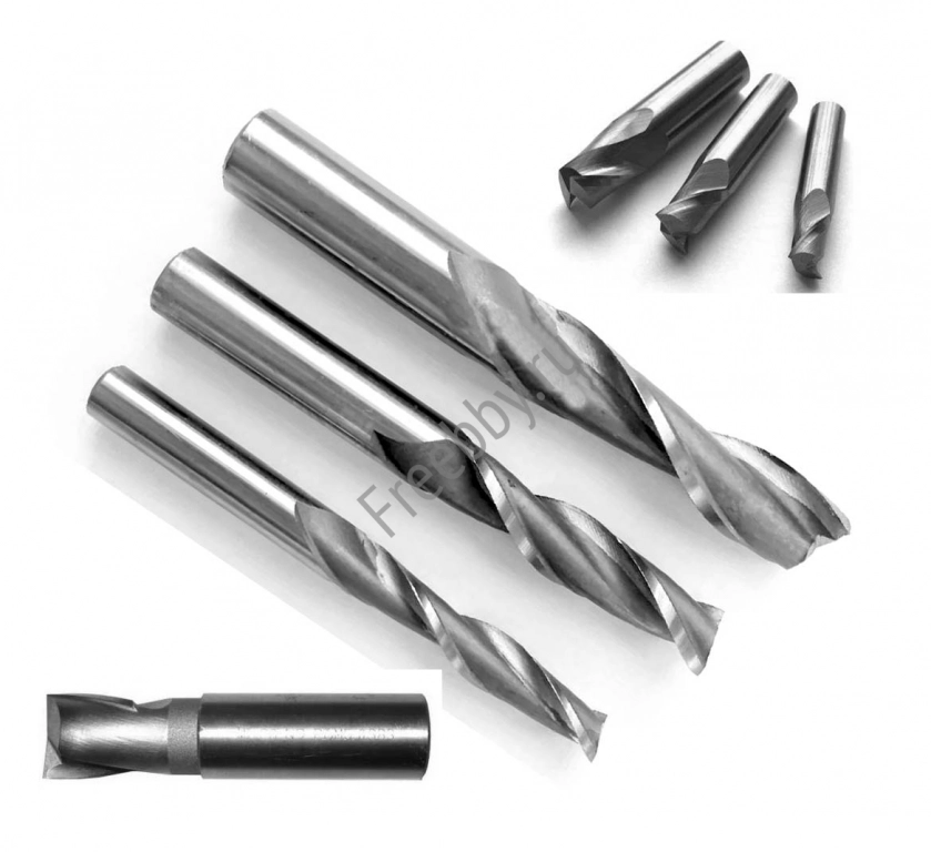 Фреза шпоночная 6,0 мм, ц/х, Z2, Р6М5, 52/8 мм, ГОСТ 9140-78.