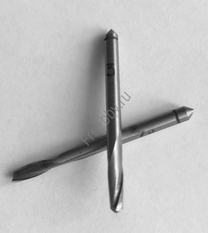 Фреза шпоночная 3 мм, ц/х, Р6М5, 37/5 мм, ГОСТ 9140-78, СССР.