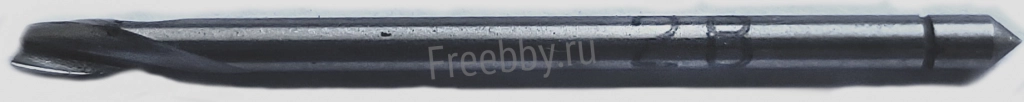 Фреза шпоночная 2 мм, ц/х, Z2, Р6М5, 36/4 мм, ГОСТ 9140-78, СССР.
