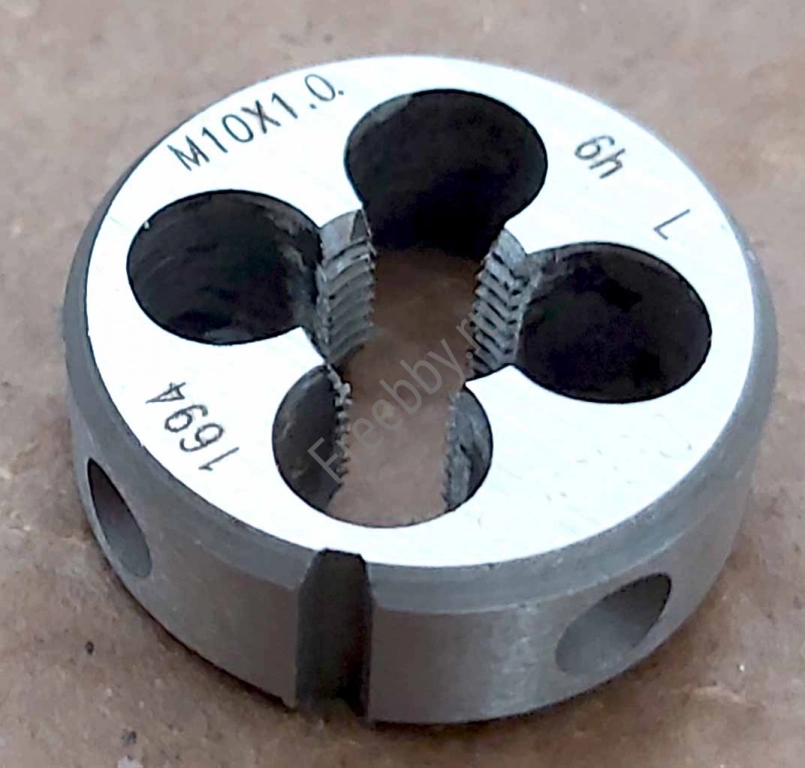 Плашка левая М10х1LH, 9ХС, 30/11 мм, мелкий шаг, ГОСТ 9740-71