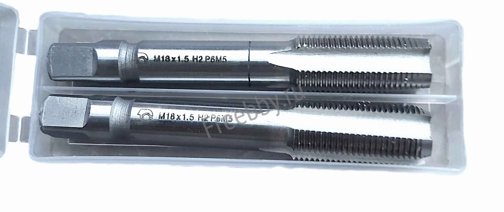Метчик М18х1,5; к-т, м/р, Р6М5, 112/37 мм, мелкий шаг, шлифованный, ГО