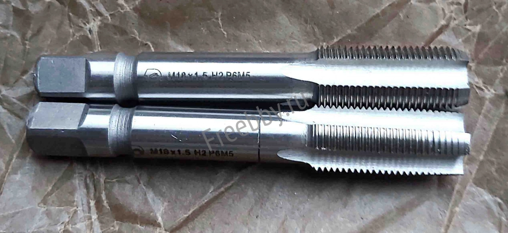 Метчик М18х1,5; к-т, м/р, Р6М5, 112/37 мм, мелкий шаг, шлифованный, ГО