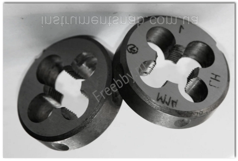 Плашка левая М14х1LH, 9ХС, 38/10 мм, мелкий шаг, ГОСТ 9740-71