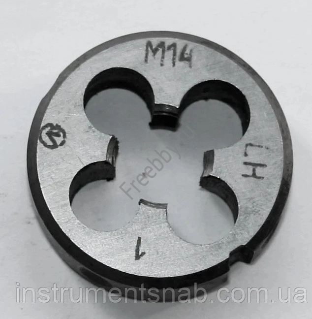 Плашка левая М14х1LH, 9ХС, 38/10 мм, мелкий шаг, ГОСТ 9740-71