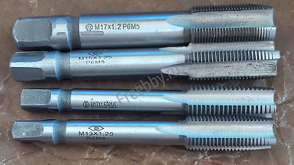 Метчик М15х1,25, м/р, Р6М5, 95/30 мм, мелкий шаг, проходной, исп 2, ГО