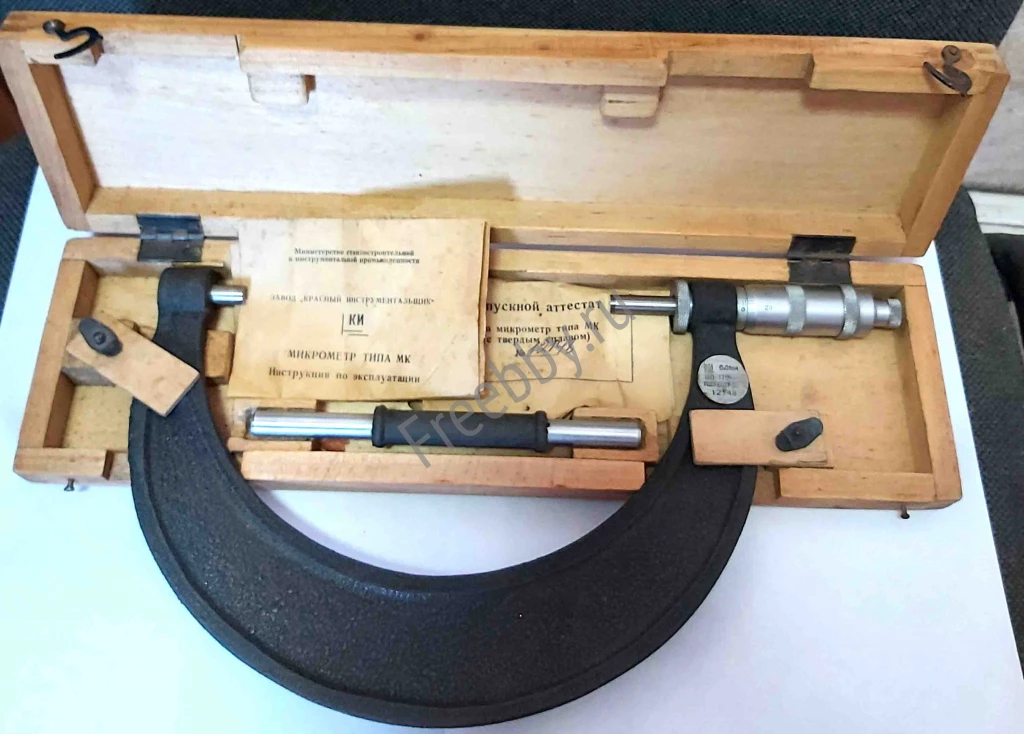 Микрометр МК150-175, гладкий, 0,01 мм, ГОСТ 6507-90, СССР.