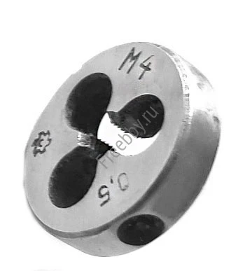 Плашка М4х0,5; 9ХС, мелкий шаг, 20/5 мм, ГОСТ 7740-71, СССР.