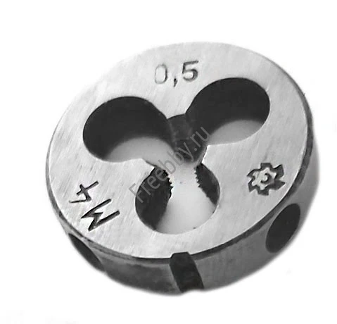 Плашка М4х0,5; 9ХС, мелкий шаг, 20/5 мм, ГОСТ 7740-71, СССР.