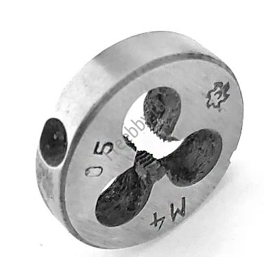 Плашка М4х0,5; 9ХС, мелкий шаг, 20/5 мм, ГОСТ 7740-71, СССР.