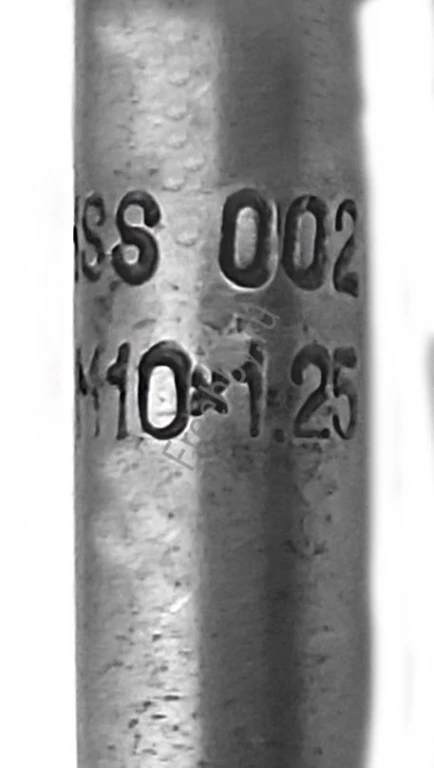 Метчик гаечный М10х1,25, изогнутый хвостовик, Р6М5, 165х25 мм, СССР.