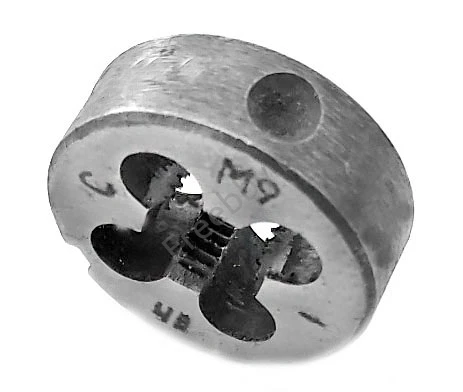 Плашка М9х1,0; 9ХС, мелкий шаг, 25/9 мм, ГОСТ 7740-71.