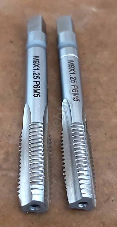 Метчик М9х1,25; м/р, Р6М5, к-т, 72/22 мм, основной шаг, ГОСТ 3266-81.