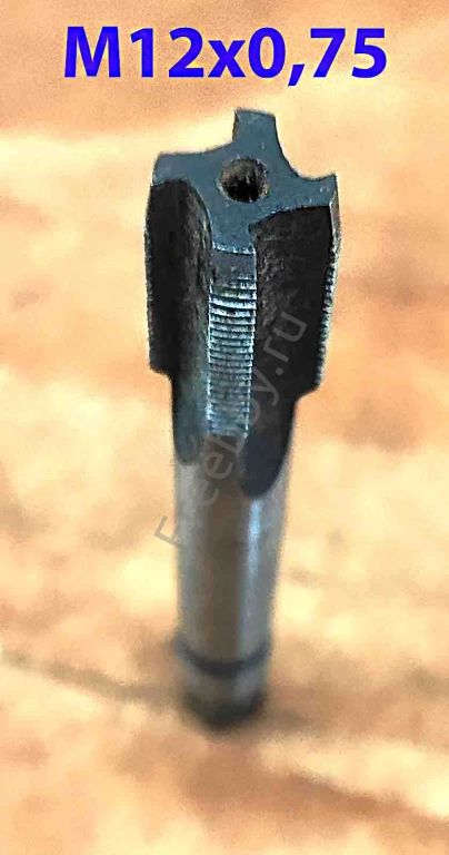 Метчик М12х0,75; м/р, Р6М5, 80/19 мм, штучный, мелкий шаг, шлифов.