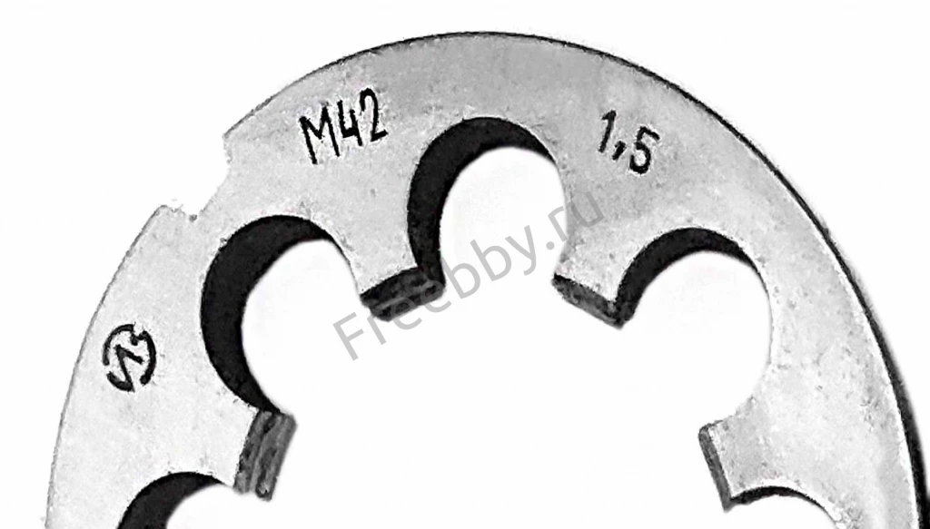Плашка М42х1,5, 9ХС, мелкий шаг, 75/16 мм, 2650-2597, сделано в СССР.