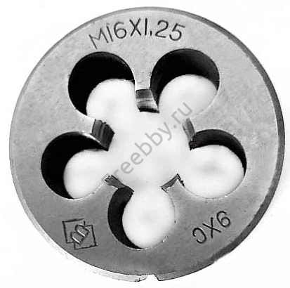Плашка М16х1,25; 9ХС, мелкий шаг, 45/14 мм, ГОСТ 7740-71.