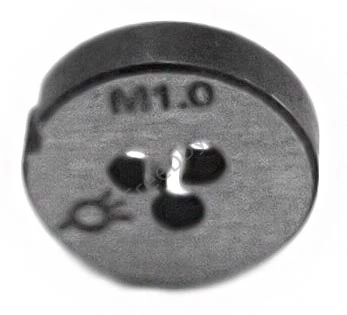 Плашка М1х0,25, 9ХС, основной шаг, 12/3 мм, ГОСТ 7740-71.