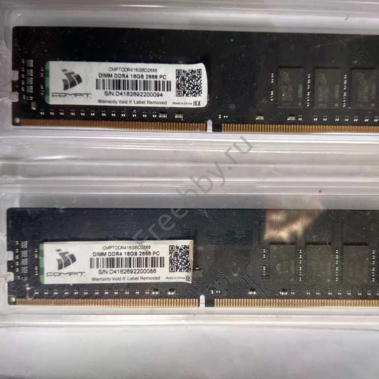 Продаются 2 планки оперативной памяти Compit DIMM DDR4 16GB 2666 PC