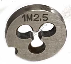 Плашка М2,5х0,35, 9ХС, мелкий шаг, 15/3 мм, ГОСТ 7740-71, СССР.