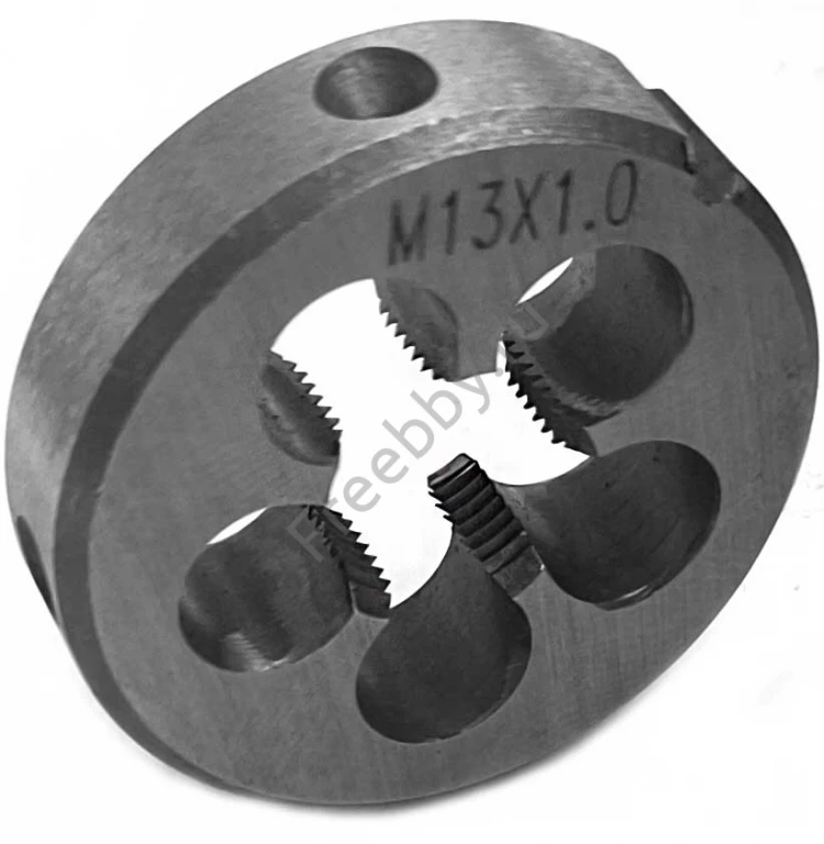 Плашка М13х1,0, 9ХС, мелкий шаг, 38/10 мм, ГОСТ 7740-71.