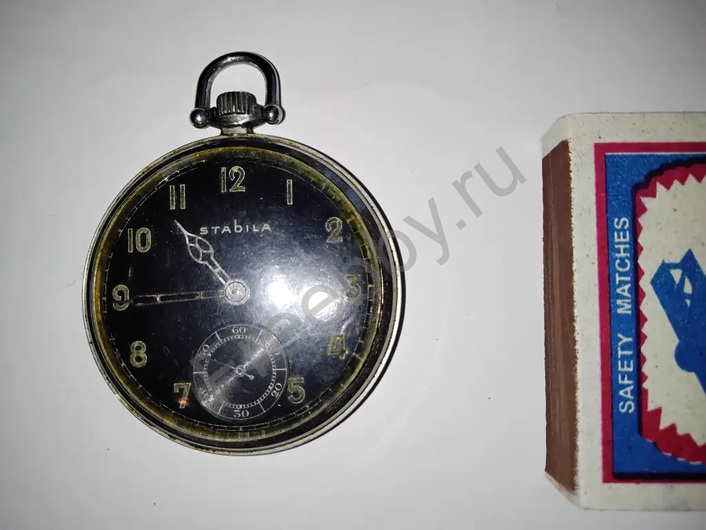 Немецкие трофейные карманные воинские часы Stabila .